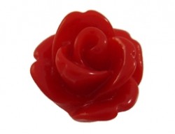 Kunststof opplak/opnaai roosjes ca. 9mm rood 5st.
