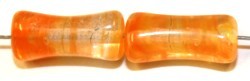 Glaskraal 15x7mm oranje gemell. 25st