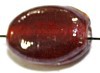 Glaskr. plat ovaleschijf 13x9x5mm rood 25st