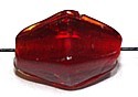 Glaskraal pyramide gerekt 10x6mm rood 25st.