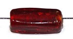 Glaskr. rechthoek 16x5mm rood 25 stuks