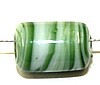 Glaskraal ca 13mm ton groen/wit gemelleerd 10st