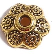 Kralenkapje 9mm oudgoudkl. 10st