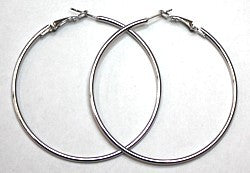 Oorringen creolen 7cm zilverkl. p.p