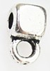Metalen kraal 3,5x7mm gat 2mm + hangoog 5st