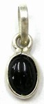 Hanger 11mm zilver met onyx