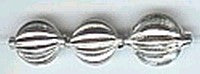 Verzilverde holle kraal 16mm 10st.