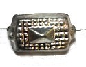 Verzilverde holle kraal 9mm 10st