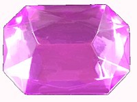 Achthoek fuchsia 25x18mm kunststof p/st