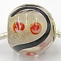 Pandorastyle kr. verz. 3mm gat 15mm rond transp/zw