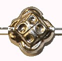 Verzilverde holle kraal 12mm