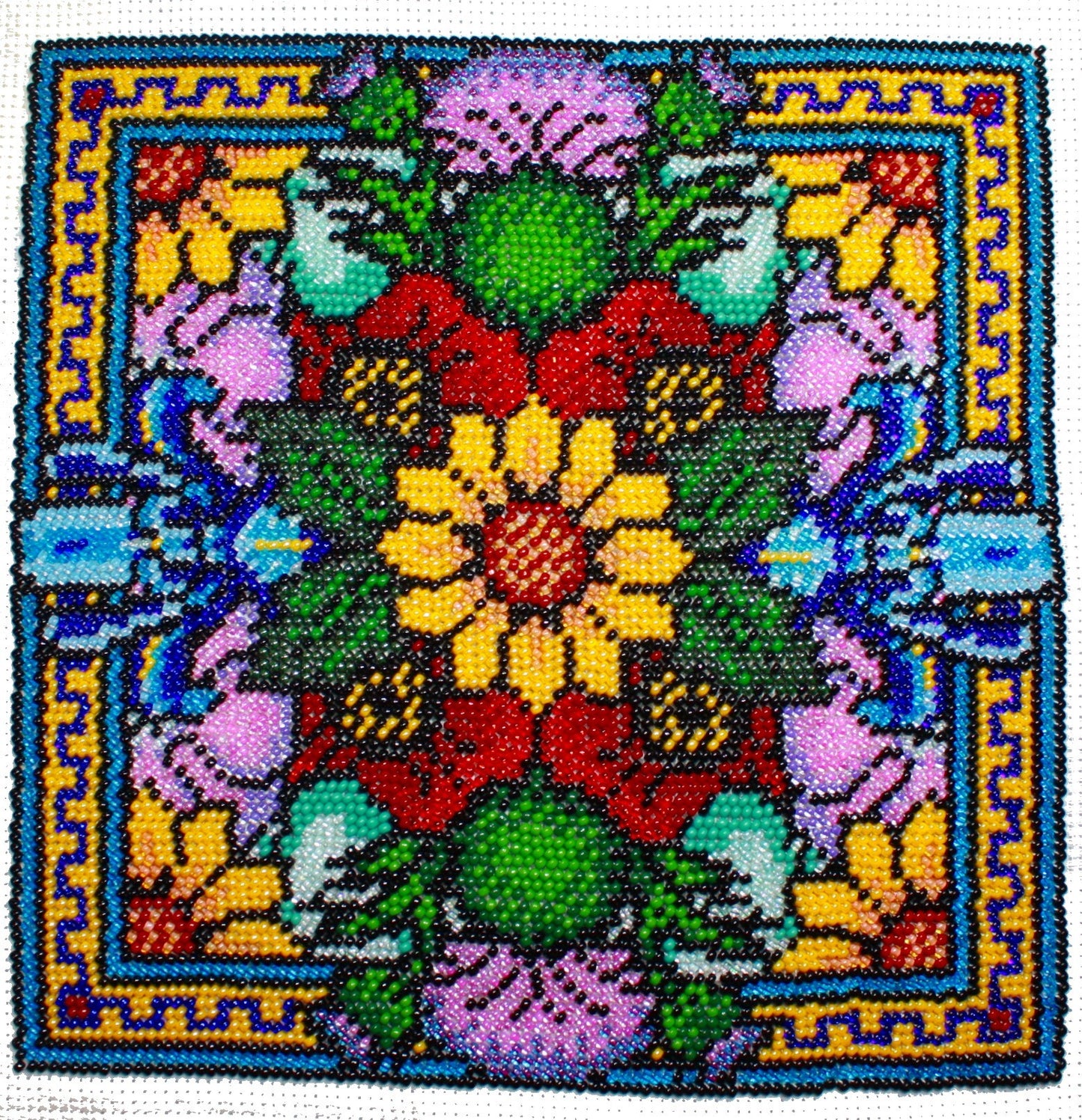 Borduurpakket bouquet bloemen 22x22cm