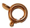 Veerringsluiting 12mm koperkleurig