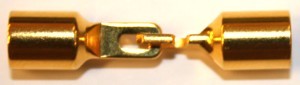 Inhaaksluiting voor 6/7mm leer goudkl.
