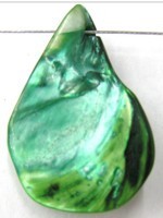 Schelphanger ca30mm druppelvorm groen 5st