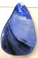 Schelphanger ca30mm druppelvorm blauw 5st