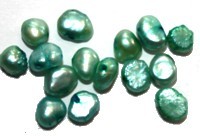 Zoetwaterparels turkoois 4-5mm ca 100st