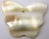Schelphanger 40mm vlinder naturel 2st