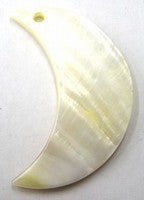 Schelphanger 42mm halve maan naturel 2st