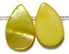 Schelpkraal druppel 9x13mm geel 10 stuks