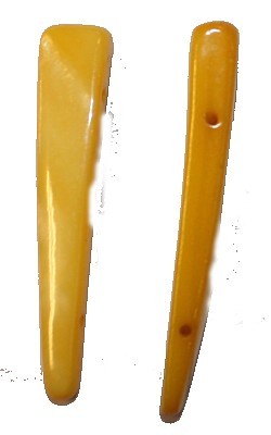 Schelpspacer 43mm licht bruin 5st.
