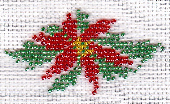 Borduurpakket poinsettia 5x9cm