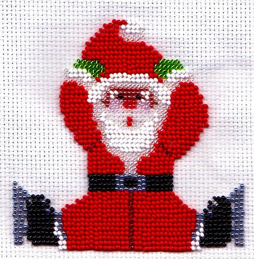 Borduurpakket kerstman gevallen 9x12cm