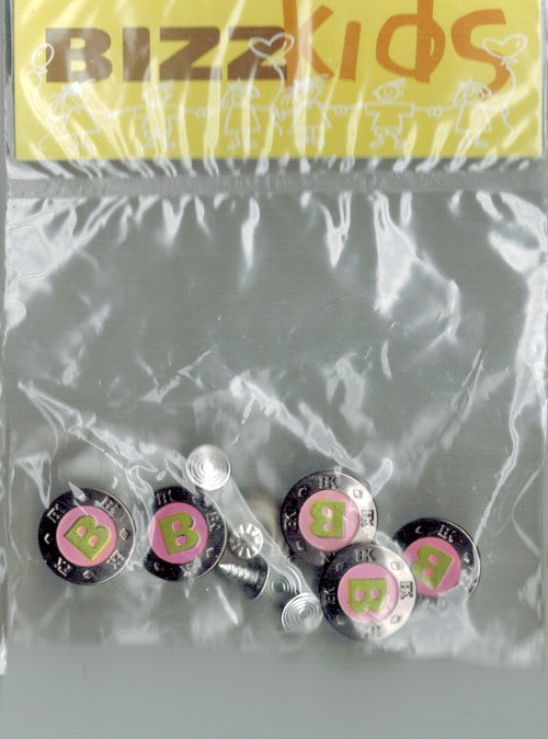 Inslagknoop metaal rose met B 5st