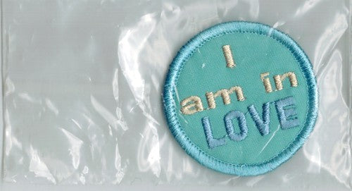 Applicatioe I am in Love 40mm rond blauw