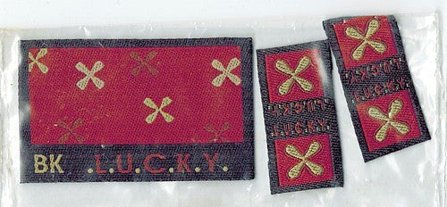 Applicatie BK L.U.C.K.Y. zwart/rood 1+2st.