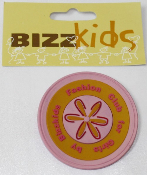 Applicatie Girls Club rond 6cm rose