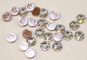 Immitatie plaksteen 4mm kristal copperback 25st