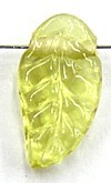 glaskraal blaadje 8x6mm tr.geel 25st