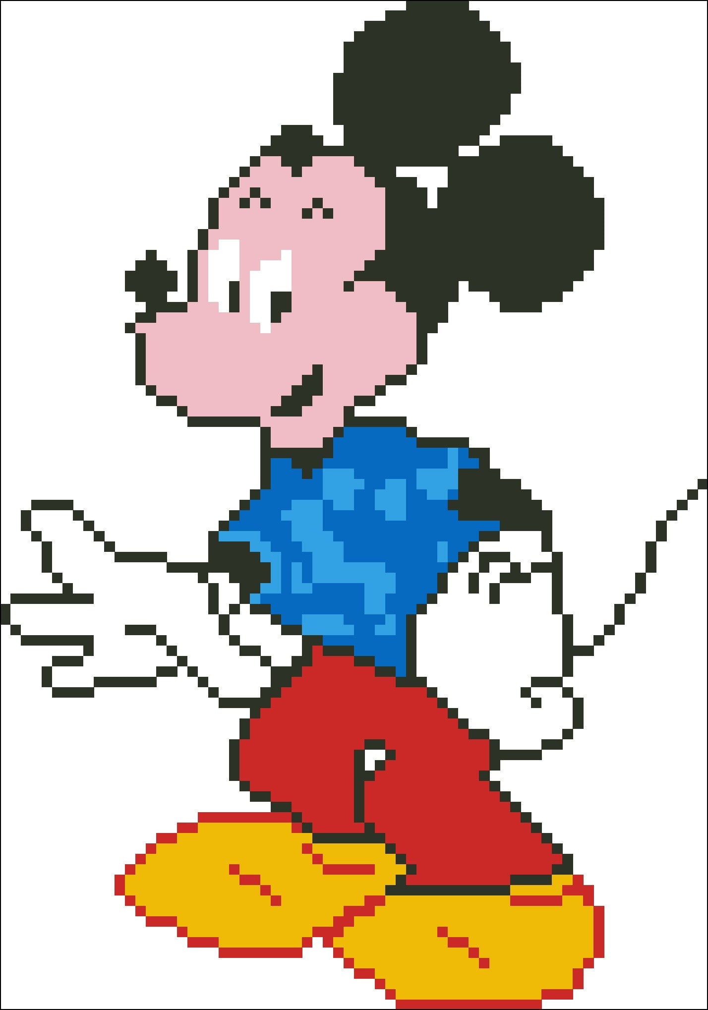 Borduurpakket mickey 3 22x15cm