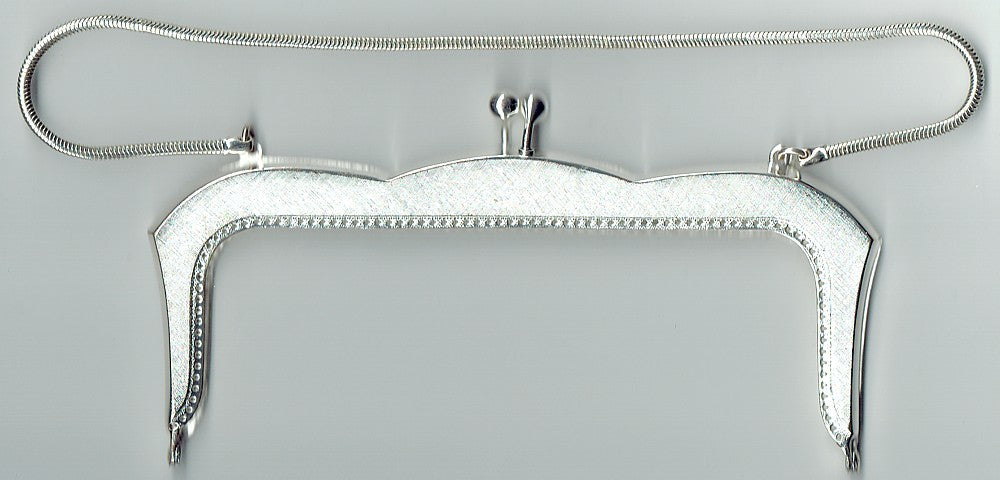 Tasbeugel 15cm verzilverd met ketting