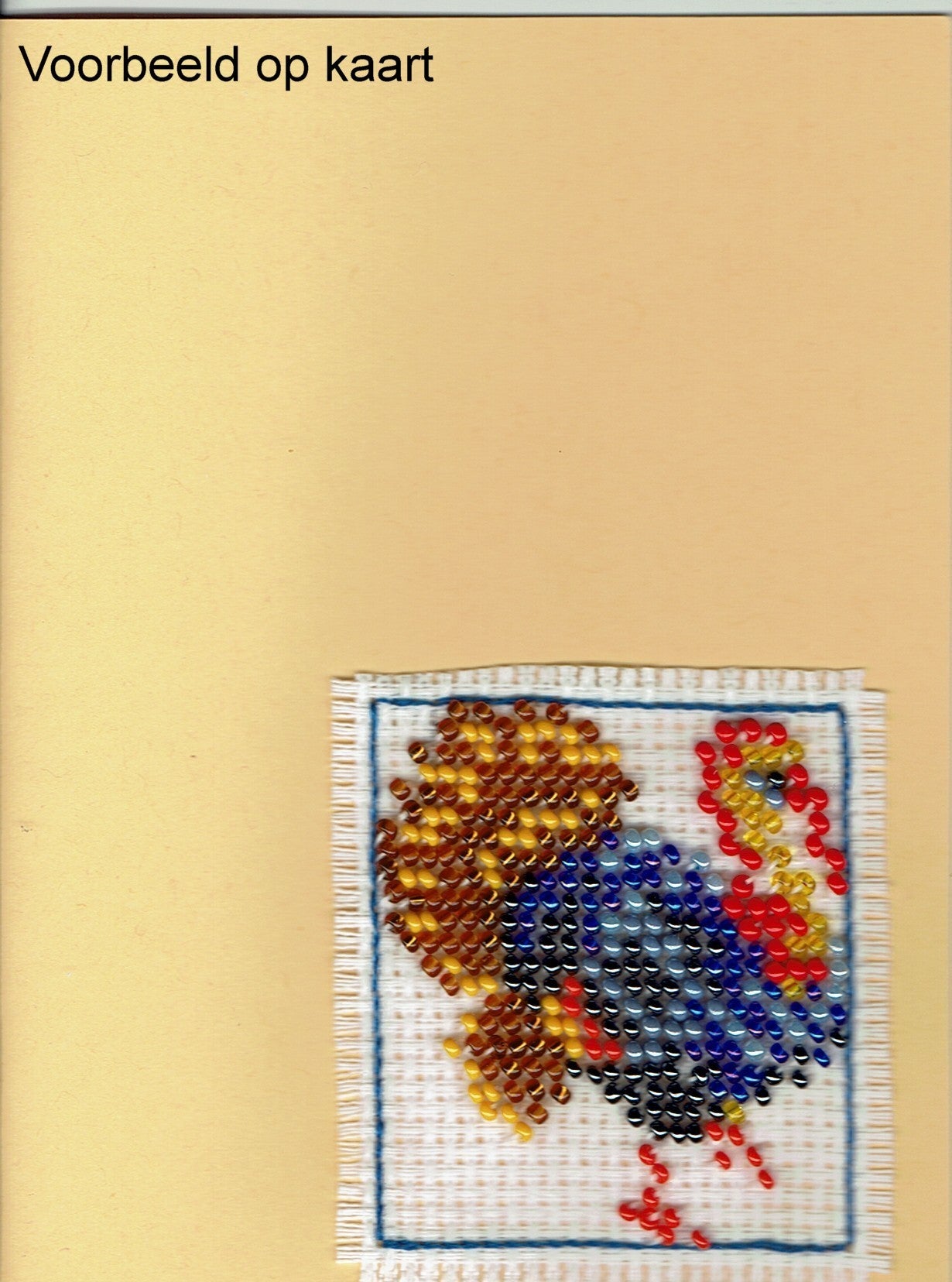 Borduurpakket kalkoen 6x6cm.