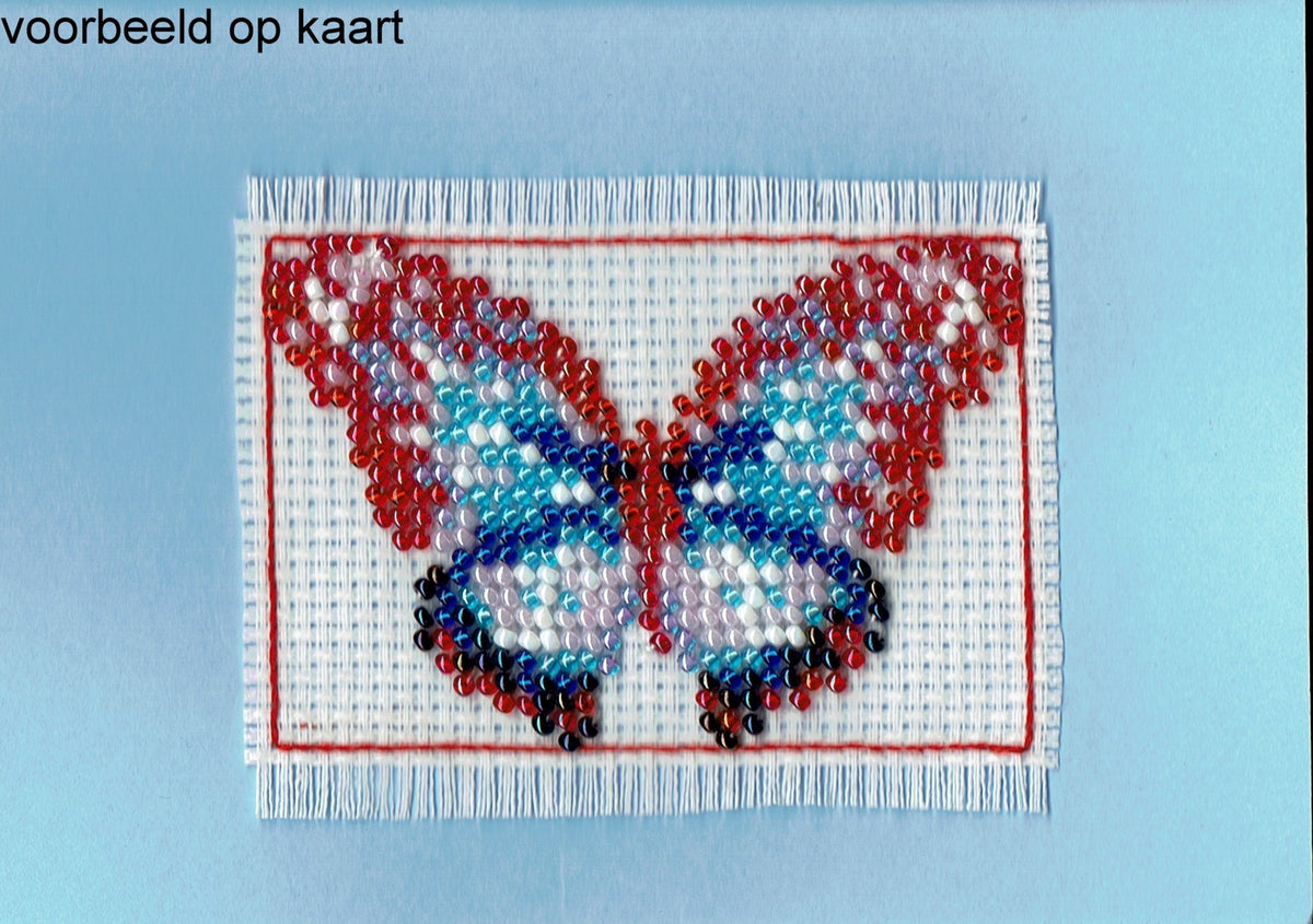 Vlinder multicolor 6x8 cm.