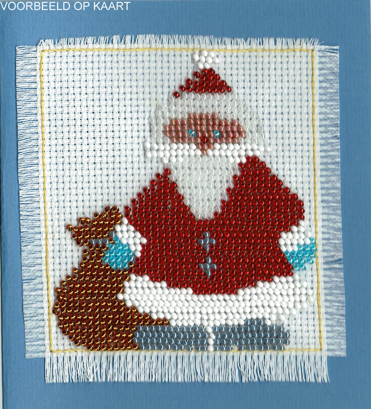 Borduurpakket kerstman 10x11 cm