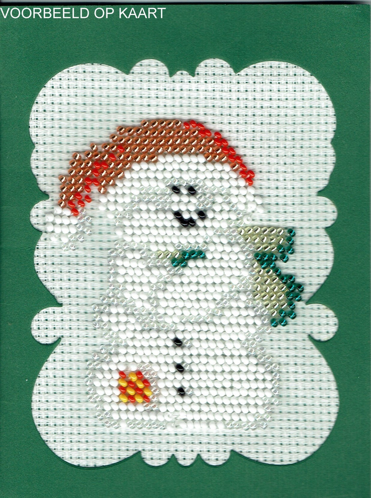 Borduurpakket sneeuwpop 8x9cm