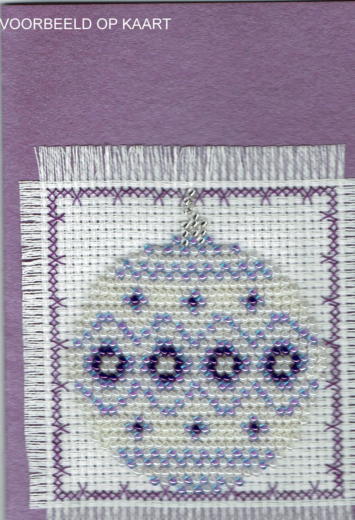 Borduurpakket Kerstgans 9x9cm