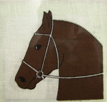 Borduurpakket Paardenhoofd links""