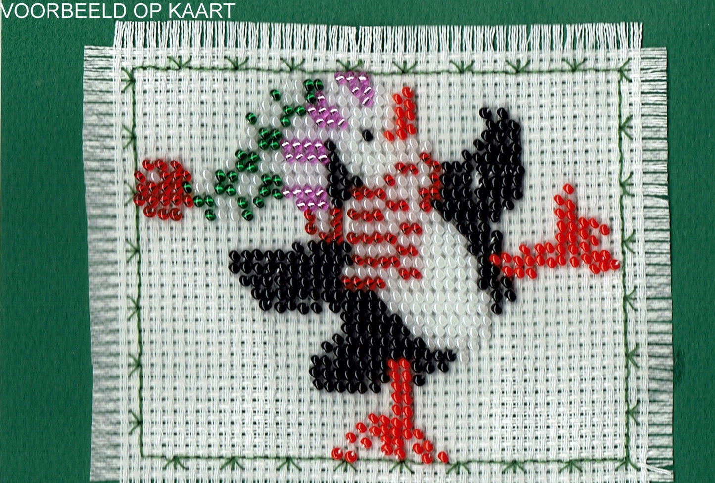 Borduurpakket pinquin 3 8x10cm