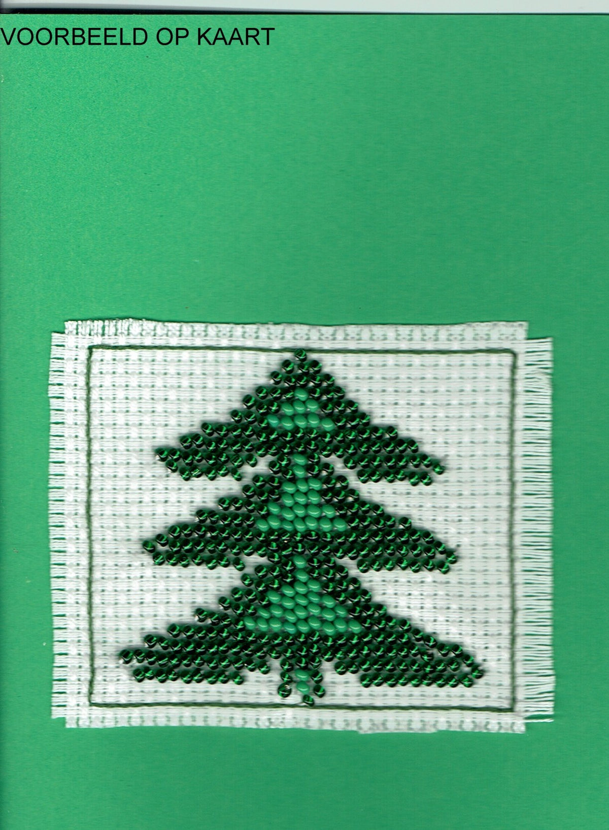 Borduurpakket kerstboom7x7cm