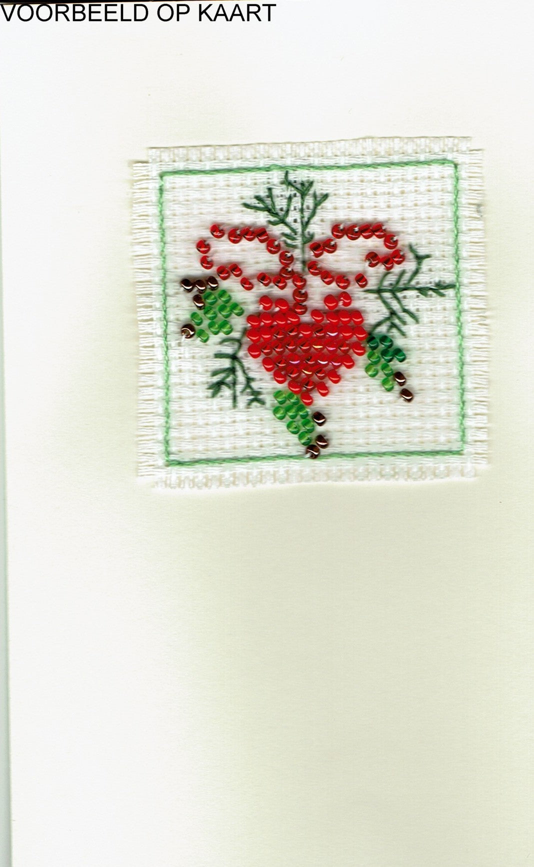 Borduurpakket kersthart 5x6cm
