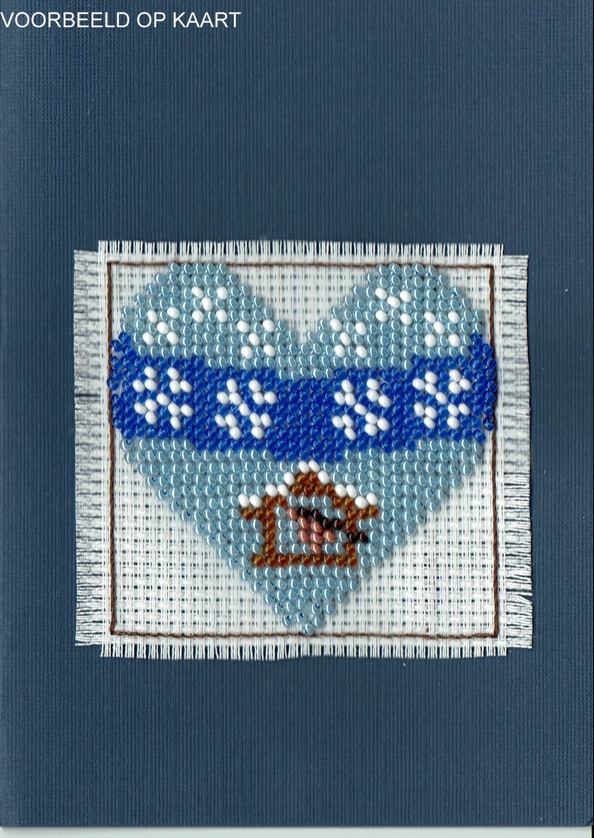 Borduurpakket hart vogelvoederplek 8x8cm