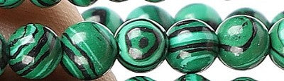 Edelsteen 8mm malachite ca. 38cm.