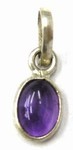 Hanger 11mm zilver met blauwe steen