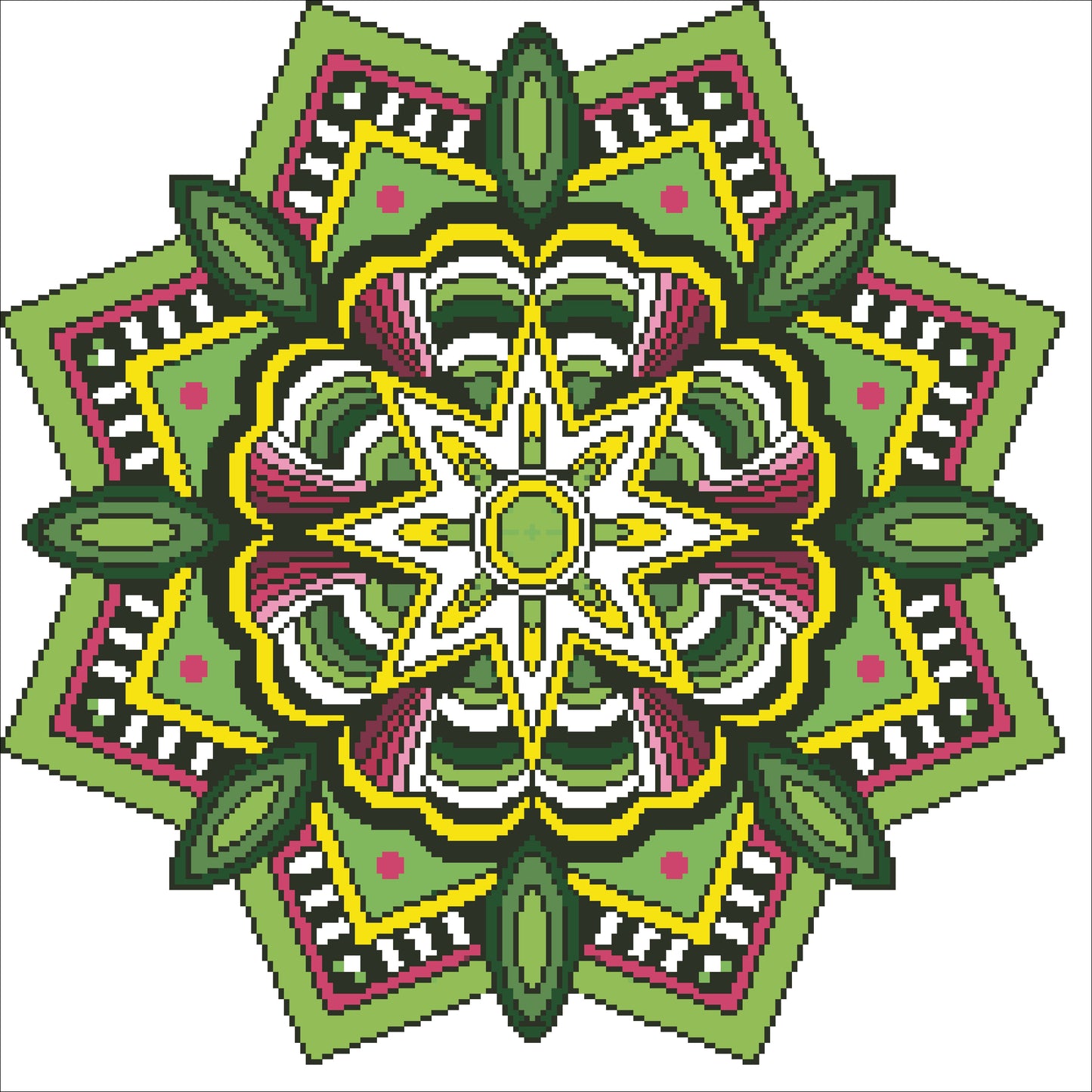 Borduurpakket kralen Mandala 44x44cm