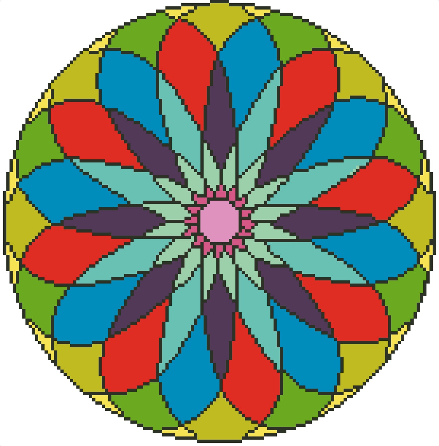Borduurpakket kralen Mandala 31x31cm
