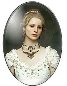 Cabochon 30x40mm oude dames protretten